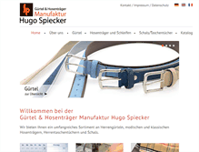 Tablet Screenshot of hugo-spiecker.de